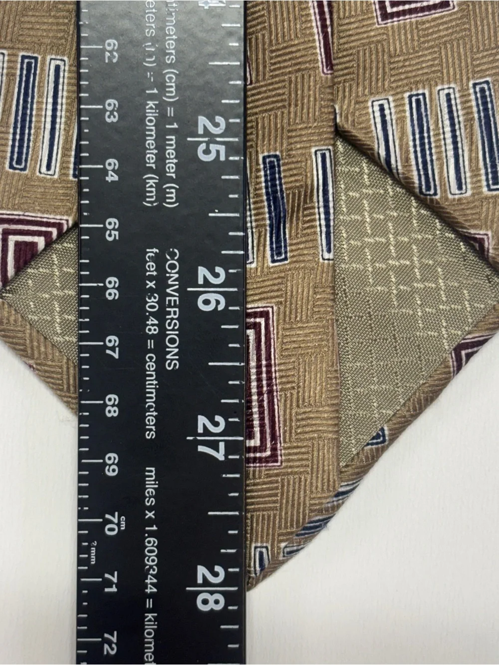 Vintage Bellini 90s Silk Geometric Tie USA Made Retro Mens
